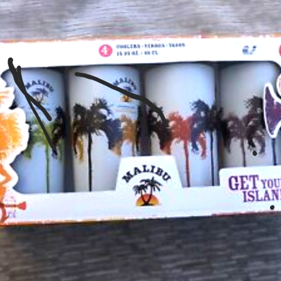 Dining Nib Malibu 4 Coolers Get Your Island On Drinkware Poshmark